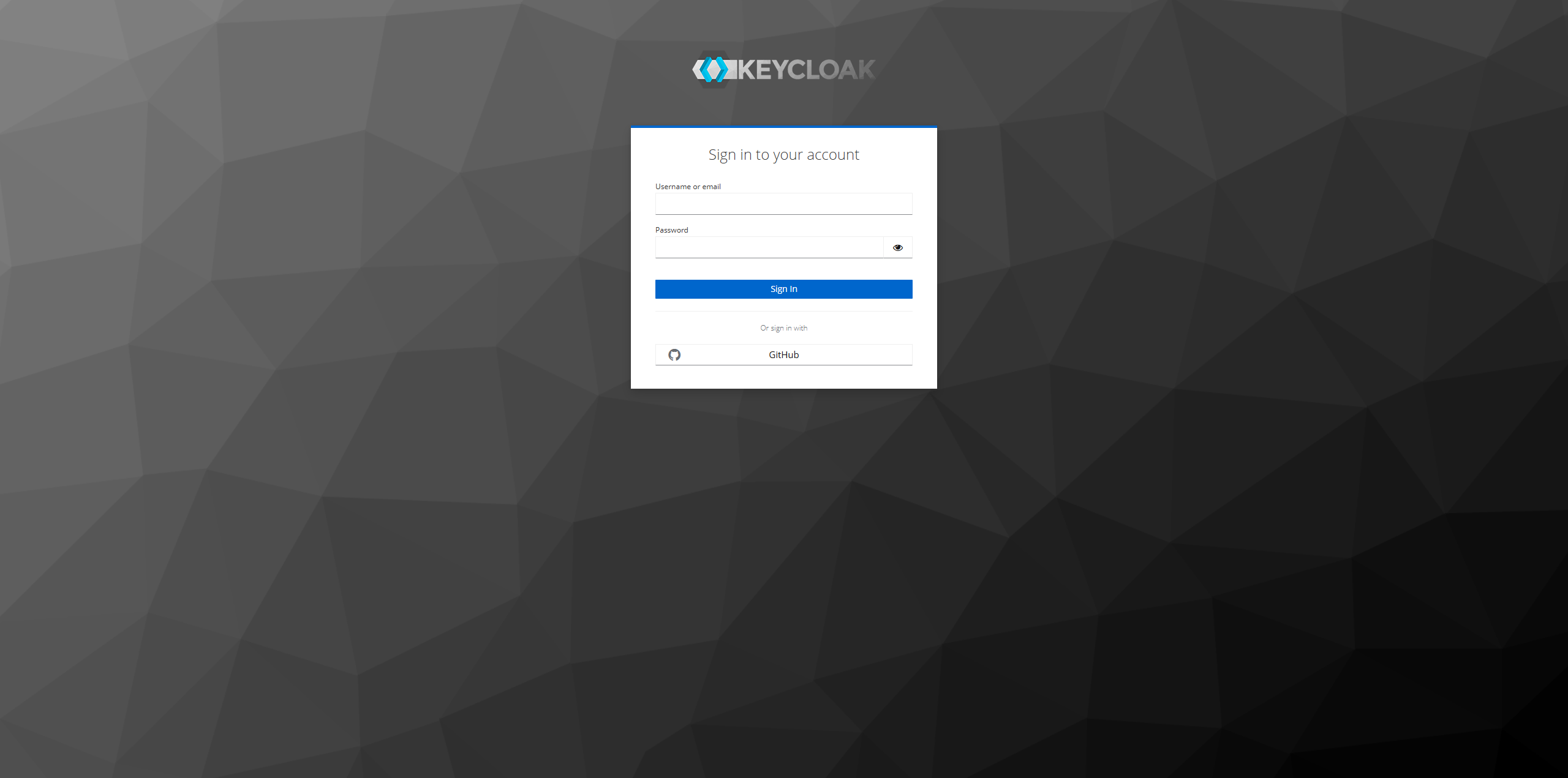 keycloak login page